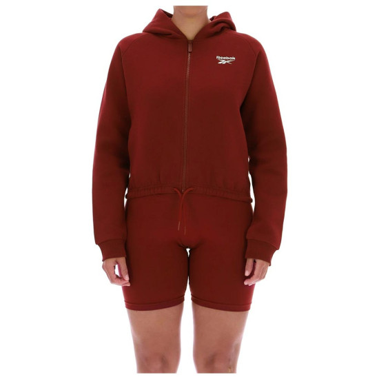 Reebok Γυναικεία ζακέτα Small Logo Fleece Crop Full-Zip Hoodie